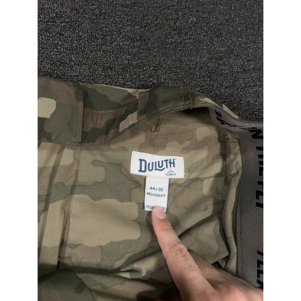 Duluth Trading Flex Dry On The Fly Relaxed Fit Cargo Pants Green Camo Men 44x32 - Picture 5 of 10